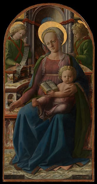 Madonna and Child Enthroned with Two Angels, by Fra Filippo Lippi