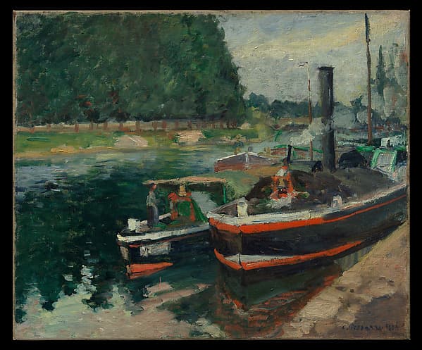 Barges at Pontoise, by Camille Pissarro