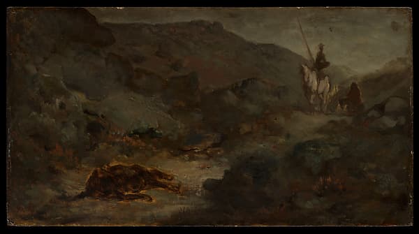 Don Quixote and the Dead Mule, by Honoré Daumier