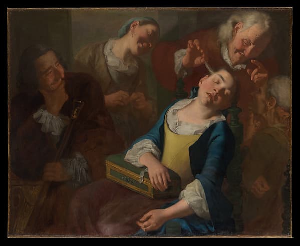Teasing a Sleeping Girl, by Gaspare Traversi