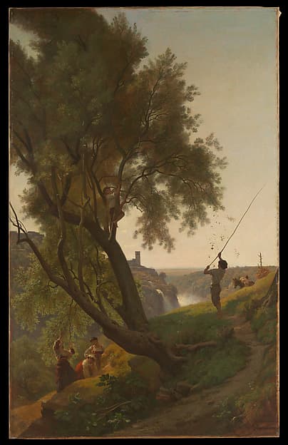 Gathering Olives at Tivoli, by François-Louis Français