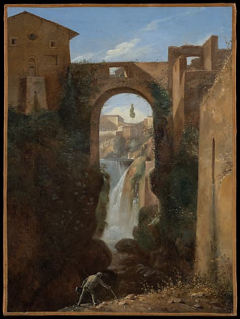 Ponte San Rocco and Waterfalls, Tivoli, by François Marius Granet
