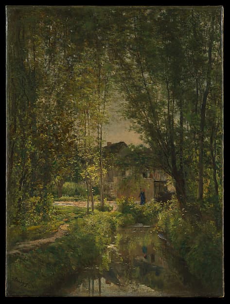 Landscape with a Sunlit Stream, by Charles-François Daubigny