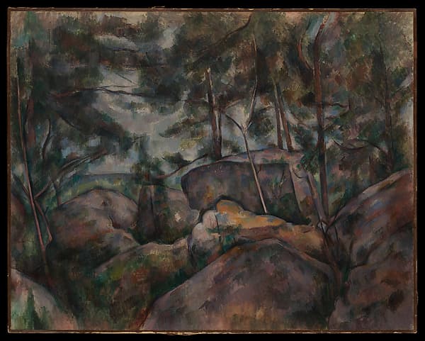 Rocks at Fontainebleau, by Paul Cézanne