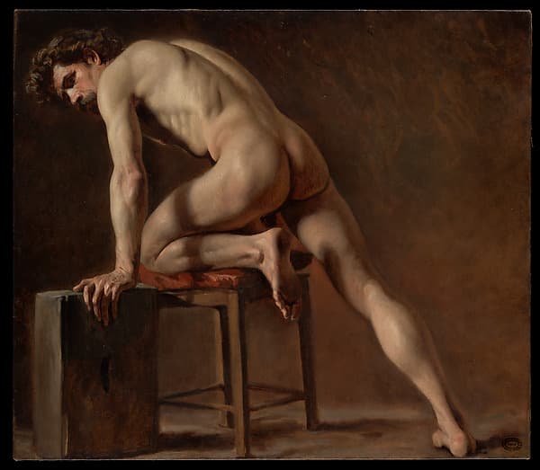 Study of a Nude Man, by Gustave Courbet