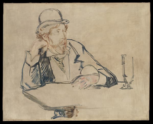 George Moore (1852–1933) at the Café, by Edouard Manet