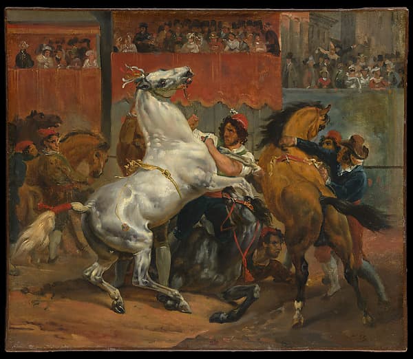 The Start of the Race of the Riderless Horses, by Horace Vernet