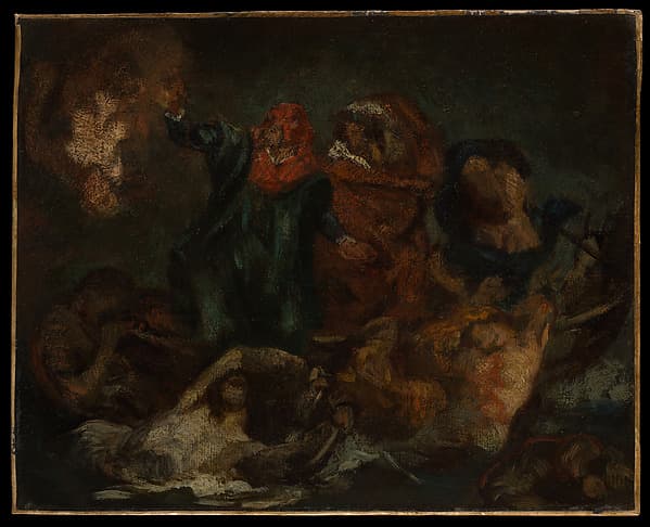 Copy after Delacroix's "Bark of Dante", by Edouard Manet