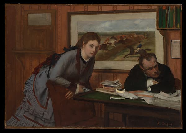 Sulking, by Edgar Degas
