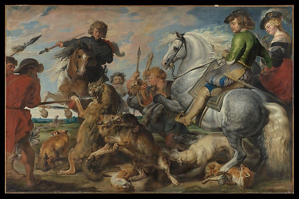 Wolf and Fox Hunt, by Peter Paul Rubens