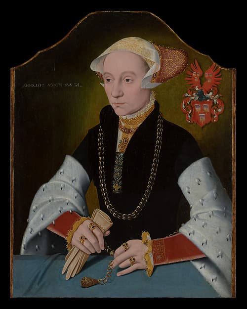 Portrait of a Woman of the Slosgin Family of Cologne, by Barthel Bruyn the Younger