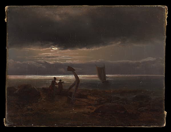 Mother and Child by the Sea, by Johan Christian Dahl