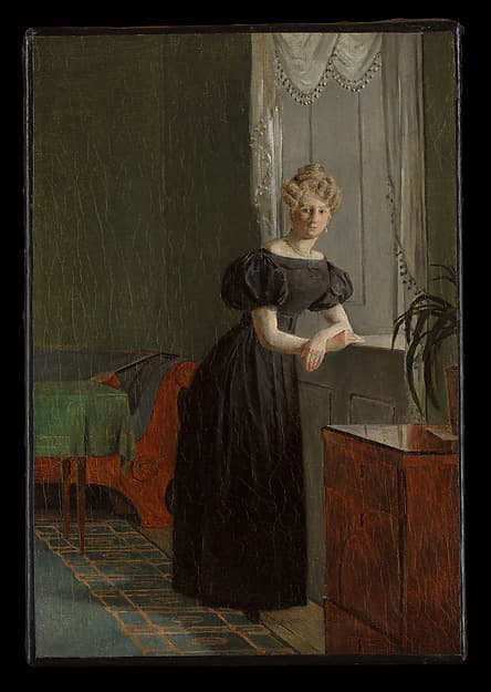Sophie Købke (later Sophie Krohn, 1807–1853), the Artist's Sister, in the Hall at Kastellet, by Christen Købke