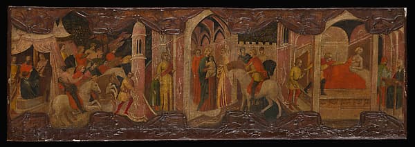 Scenes from a Legend; Coats of Arms, by Master of Charles of Durazzo