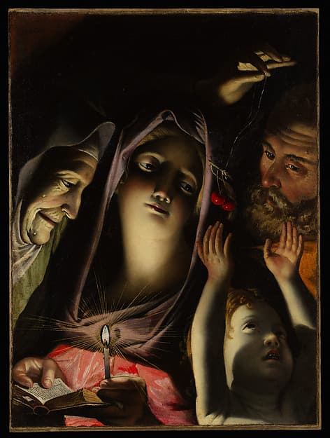 Holy Family with Saint Anne, by French Painter