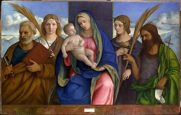 Madonna and Child with Saints, by Giovanni Bellini