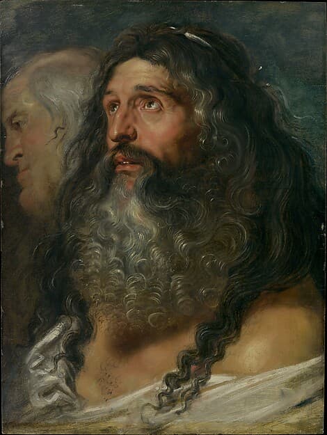 Study of Two Heads, by Peter Paul Rubens