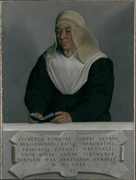 Lucrezia Agliardi Vertova (1490?–1558), by Giovanni Battista Moroni