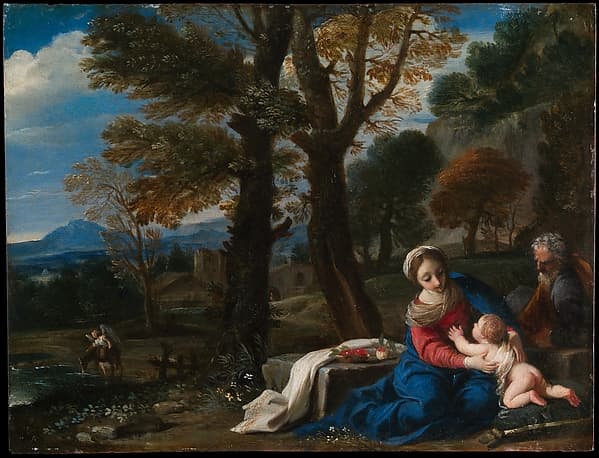 The Rest on the Flight into Egypt, by Pier Francesco Mola