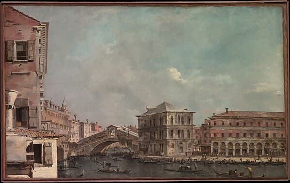 The Grand Canal above the Rialto, by Francesco Guardi