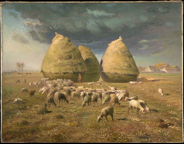 Haystacks: Autumn, by Jean-François Millet