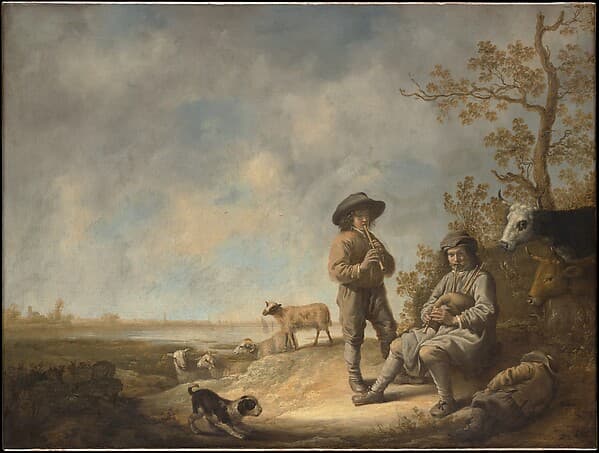 Piping Shepherds, by Aelbert Cuyp