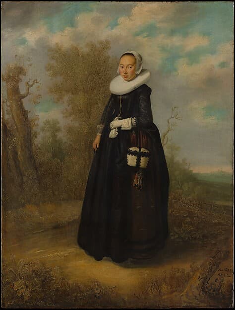 A Young Woman in a Landscape, by Dutch Painter