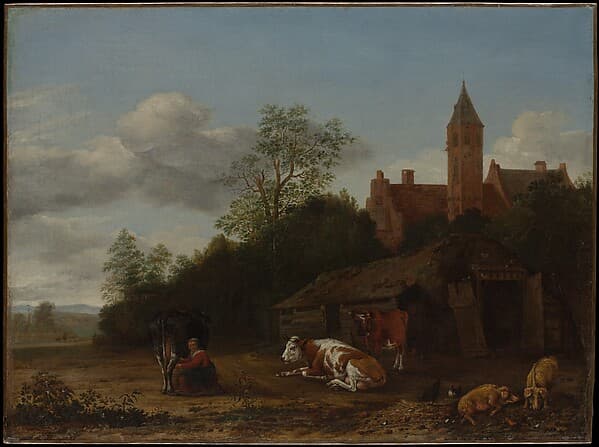 Barnyard Scene, by Anthonie van Borssom