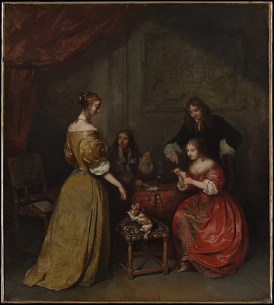 The Card Party, by Caspar Netscher