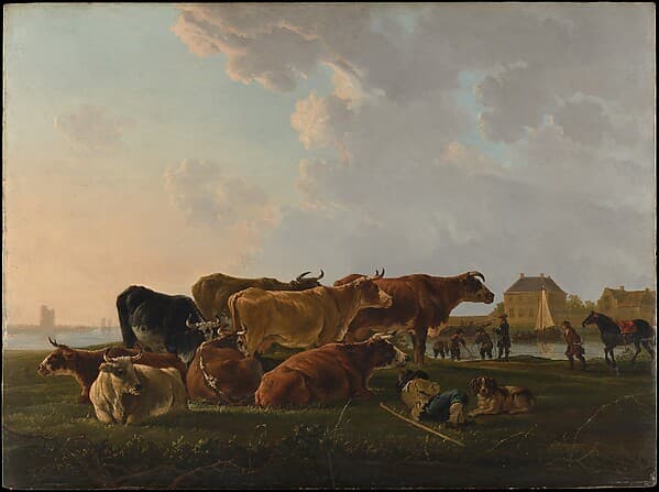 Landscape with Cattle, by Jacob van Strij