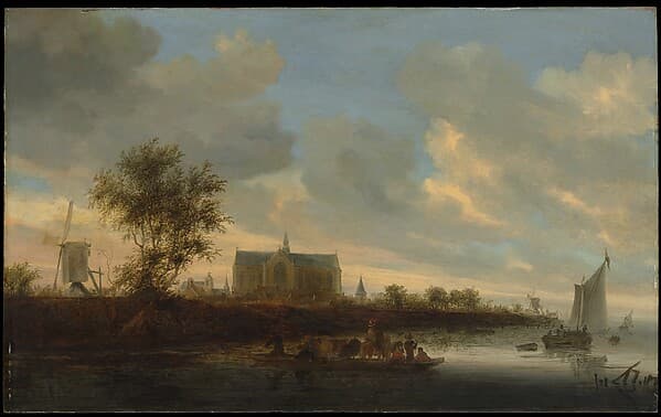 View of the Town of Alkmaar, by Salomon van Ruysdael