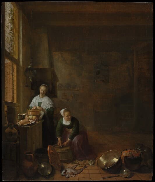 A Kitchen, by Hendrick Sorgh