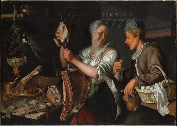 Kitchen Scene, by Peter Wtewael