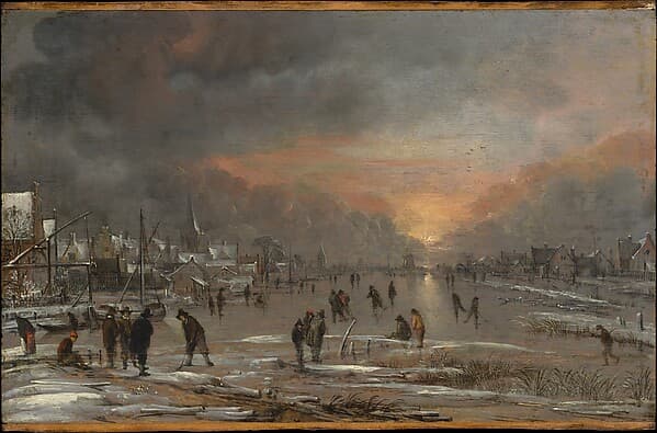Sports on a Frozen River, by Aert van der Neer