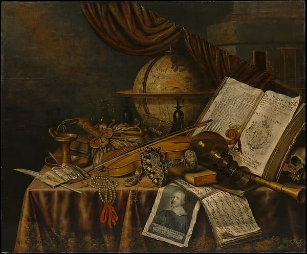 Vanitas Still Life, by Edwaert Collier