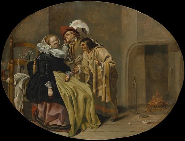 A Couple in an Interior with a Fortune-Teller, by Jacob Duck