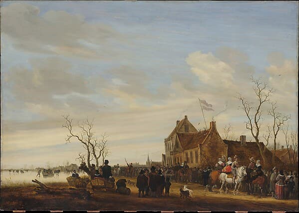 Drawing the Eel, by Salomon van Ruysdael