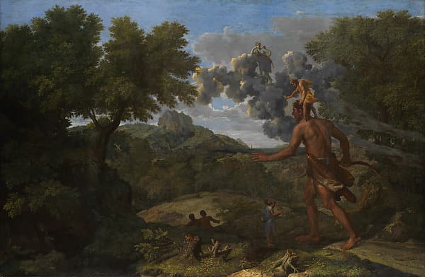 Blind Orion Searching for the Rising Sun, by Nicolas Poussin