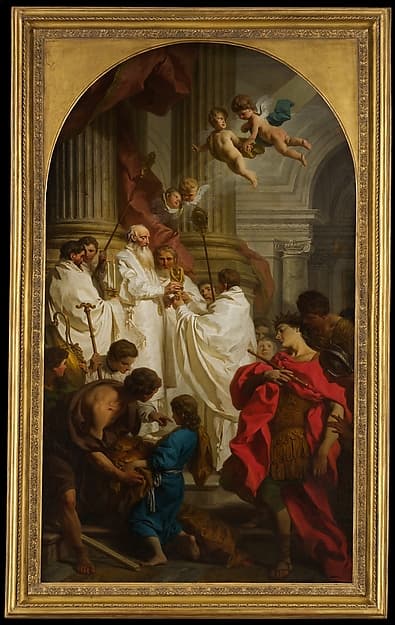 The Mass of Saint Basil, by Pierre Hubert Subleyras