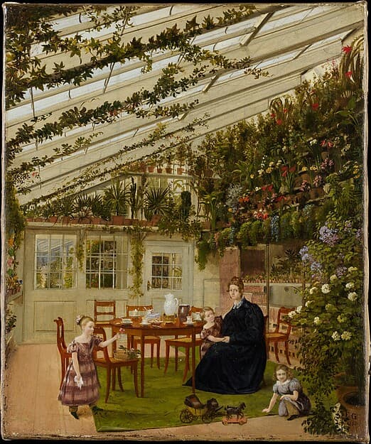 The Family of Mr. Westphal in the Conservatory, by Eduard Gaertner