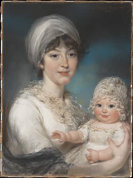 Mrs. Robert Shurlock (Henrietta Ann Jane Russell, 1775–1849) and Her Daughter Ann, by John Russell