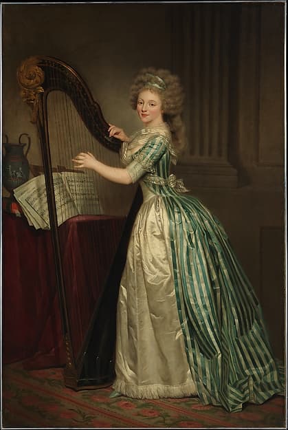 Self-Portrait with a Harp, by Rose Adélaïde Ducreux