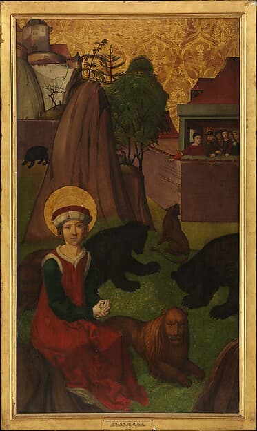 Saint Agapitus of Praeneste in the Arena; (interior) The Beheading of Saint Agapitus of Praeneste, by Swiss Painter