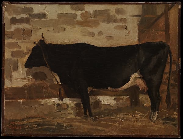 Cow in a Barn, by Camille Corot