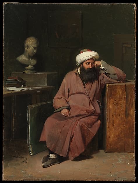 An Ottoman Man in the Artist's Studio, by Auguste-Xavier Leprince