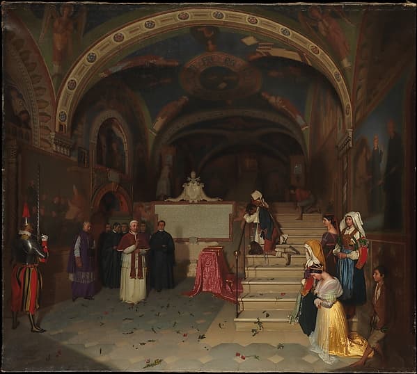 Pope Gregory XVI Visiting the Church of San Benedetto at Subiaco, by Jean-François Montessuy