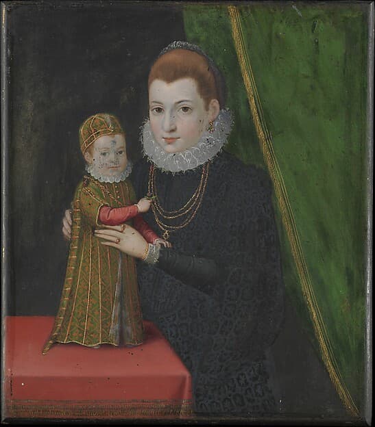 Mary, Queen of Scots, with Her Son, James, by British Painter