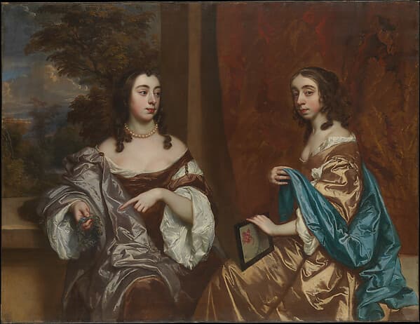 Mary Capel (1630–1715), Later Duchess of Beaufort, and Her Sister Elizabeth (1633–1678), Countess of Carnarvon, by Sir Peter Lely (Pieter van der Faes)