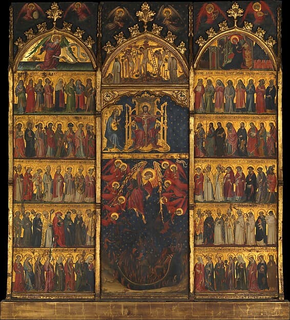 The Trinity Adored by All Saints, by Spanish Painter