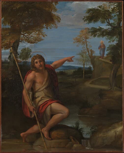 Saint John the Baptist Bearing Witness, by Annibale Carracci
